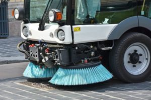 street sweeping truck